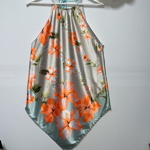 Victoria's Secret Green and Orange Chemise with Halter Neck - Picture 3 of 8